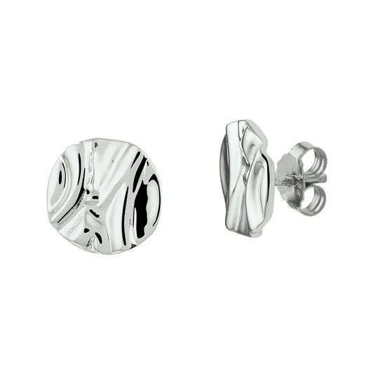 oorknoppen rond zilver gerhodineerd