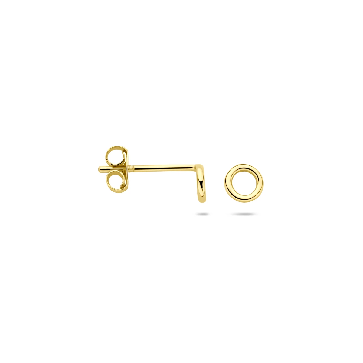 oorknoppen rondje 4 mm 14K geelgoud