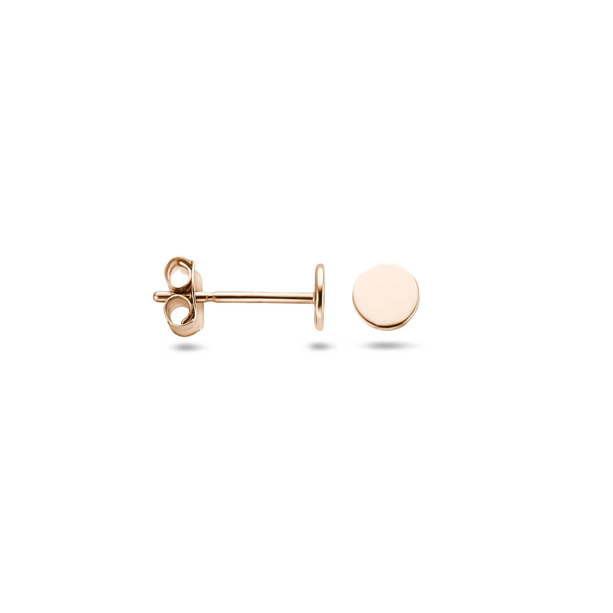 oorknoppen rondje 4 mm 14K roségoud