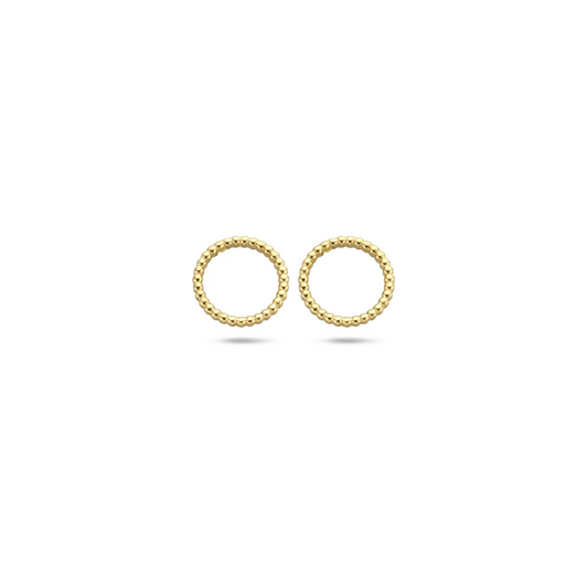 oorknoppen rondje 6,5 mm 14K geelgoud