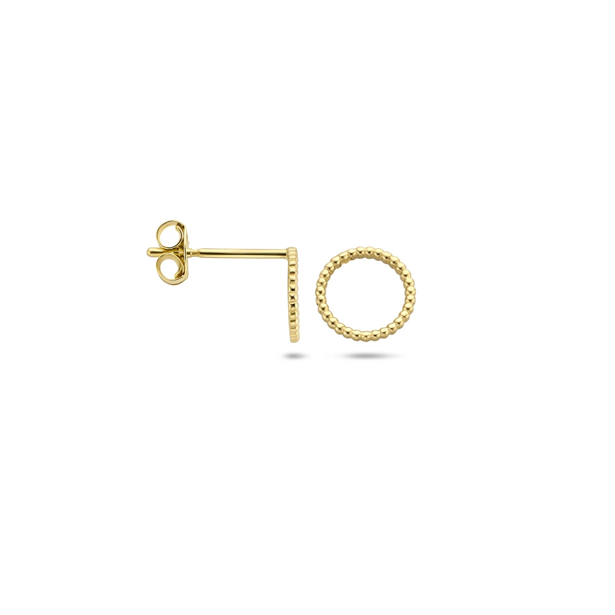 oorknoppen rondje 6,5 mm 14K geelgoud