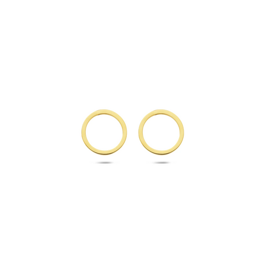 oorknoppen rondje 8 mm 14K geelgoud