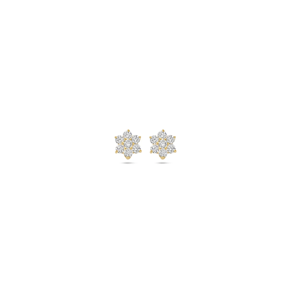 oorknoppen rozet 14K geelgoud
