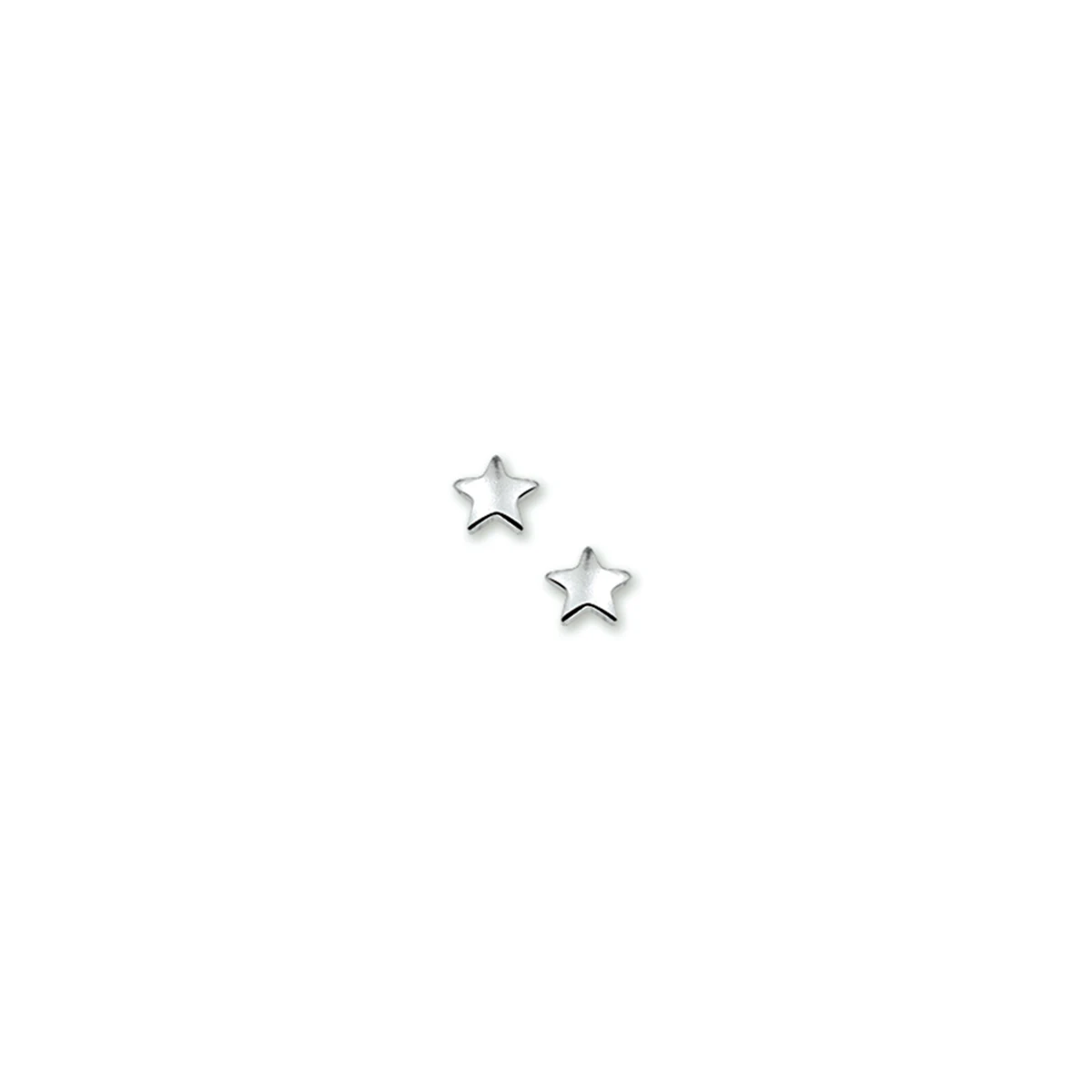 oorknoppen ster zilver gerhodineerd