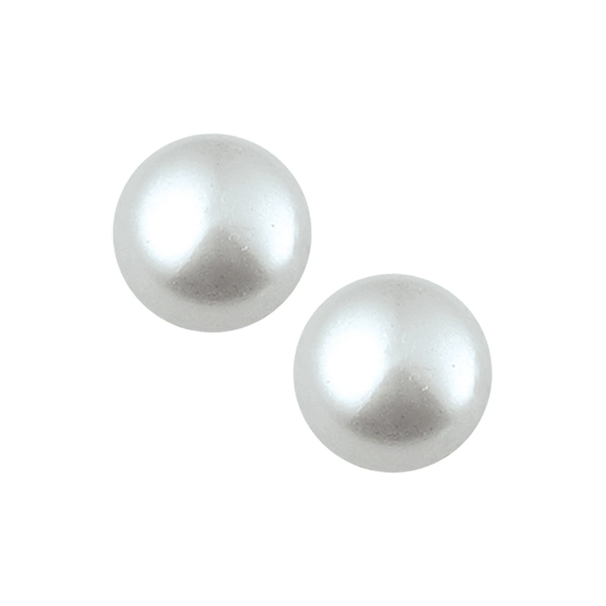 oorknoppen synth. parel zilver wit