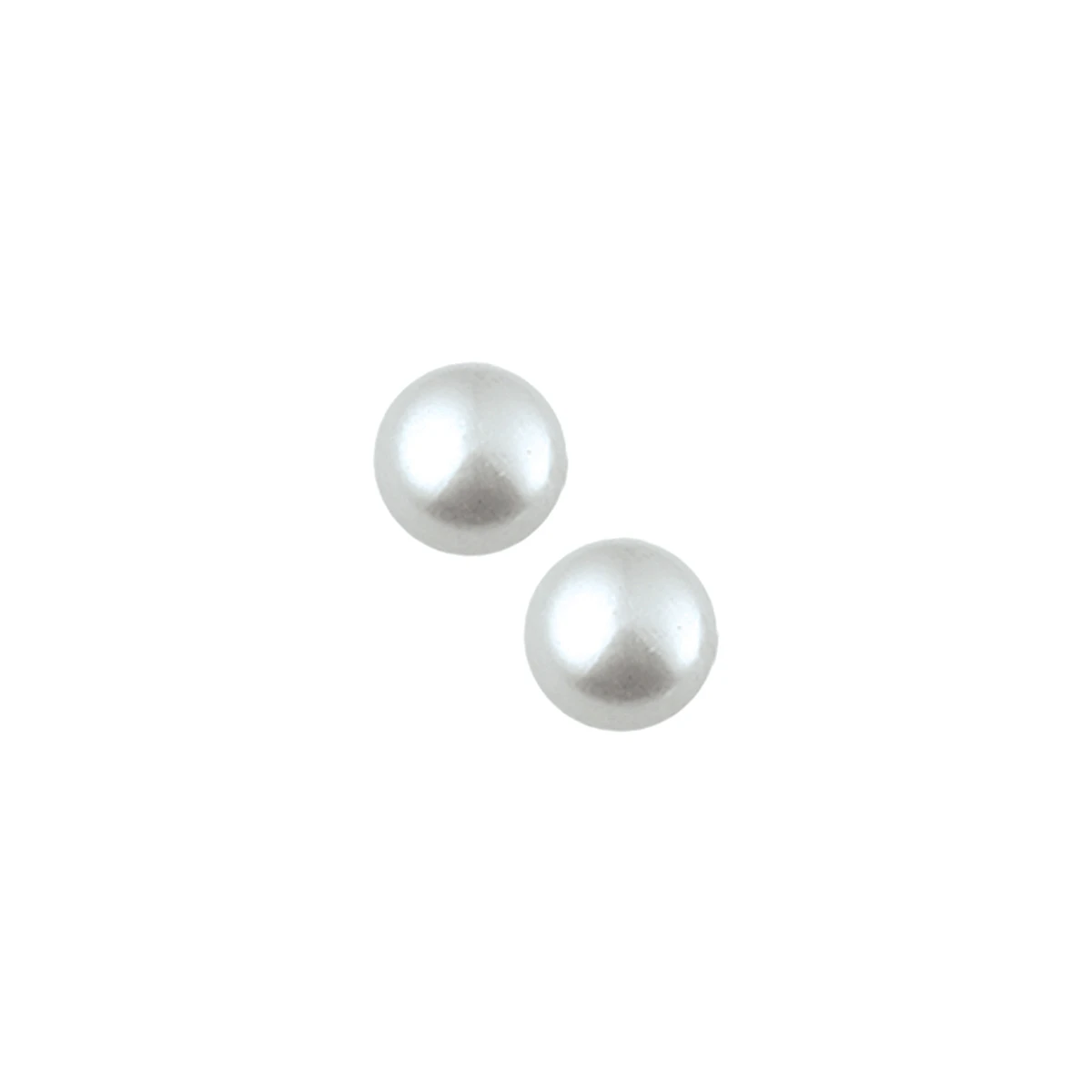 oorknoppen synth. parel zilver wit