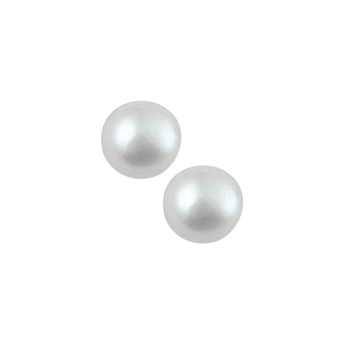 oorknoppen synth. parel zilver wit