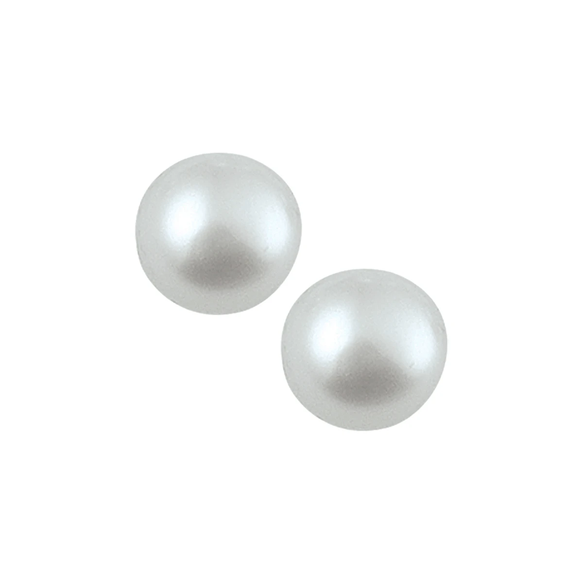 oorknoppen synth. parel zilver wit