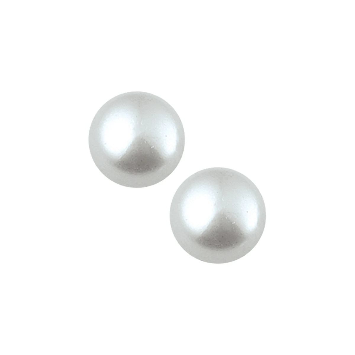 oorknoppen synth. parel zilver wit