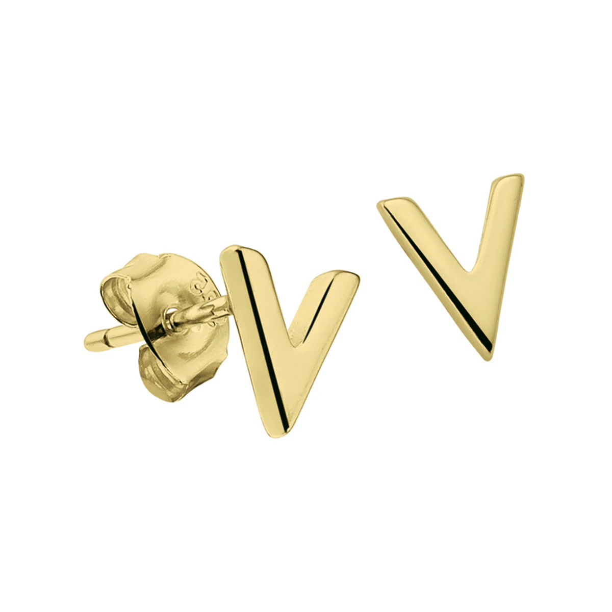 oorknoppen v zilver verguld (geel)