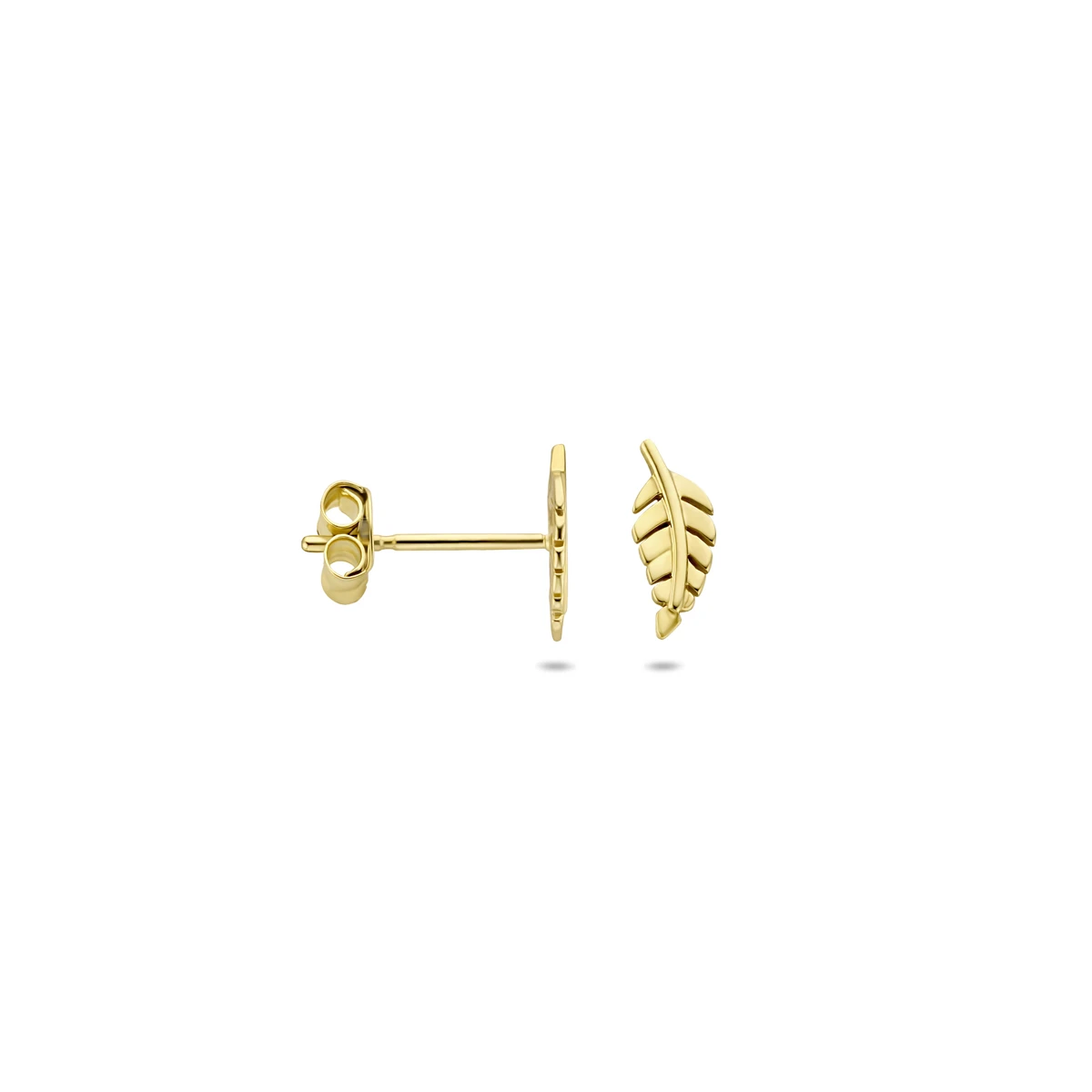 oorknoppen veer 8 mm 14K geelgoud