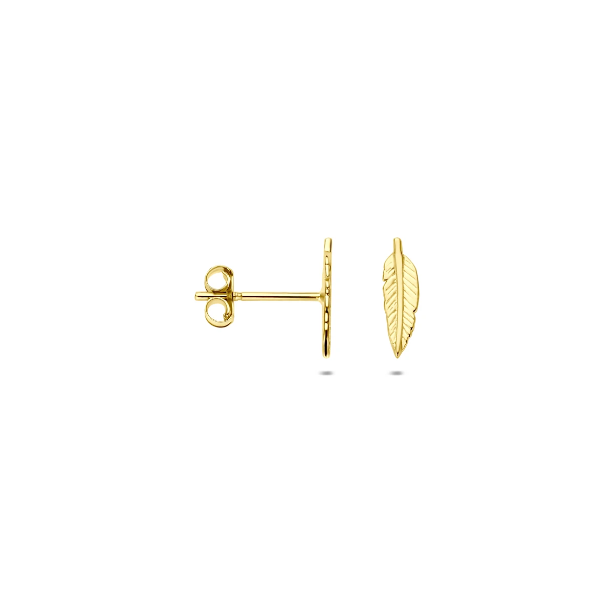 oorknoppen veer 9,5 mm 14K geelgoud