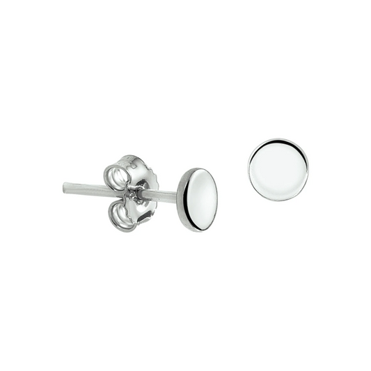 oorknoppen zilver gerhodineerd