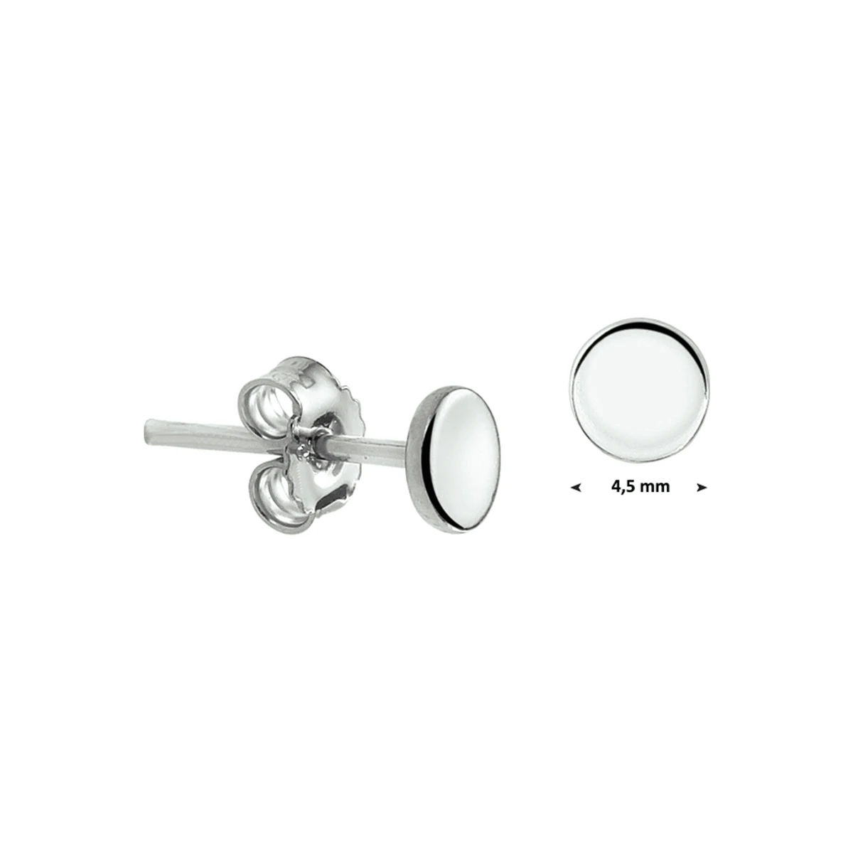 oorknoppen zilver gerhodineerd