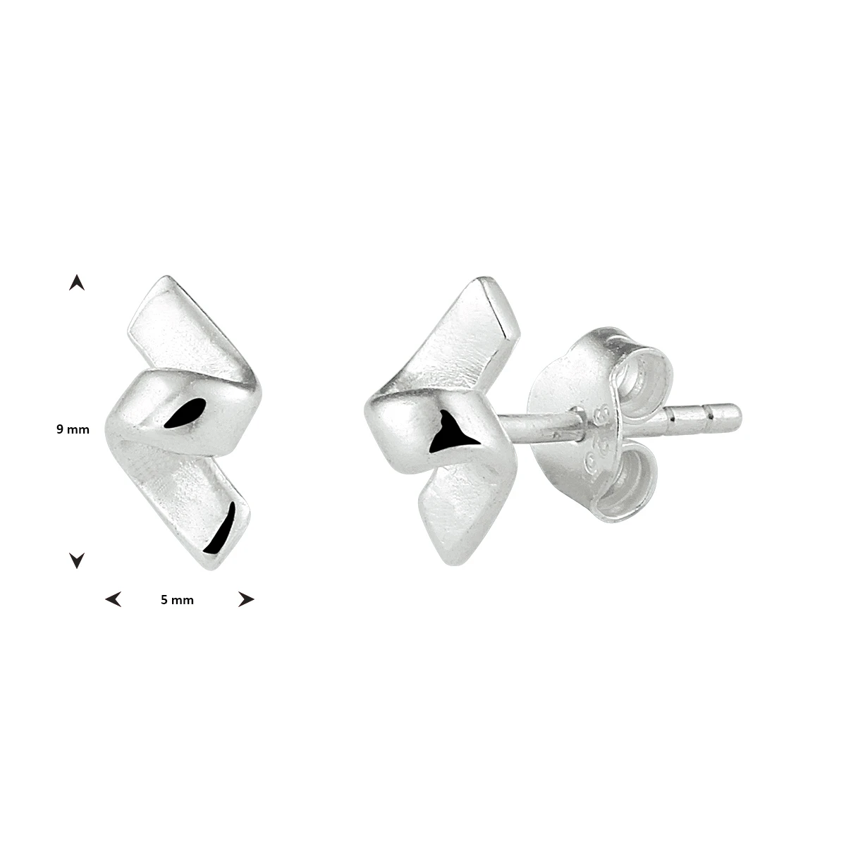 oorknoppen zilver wit