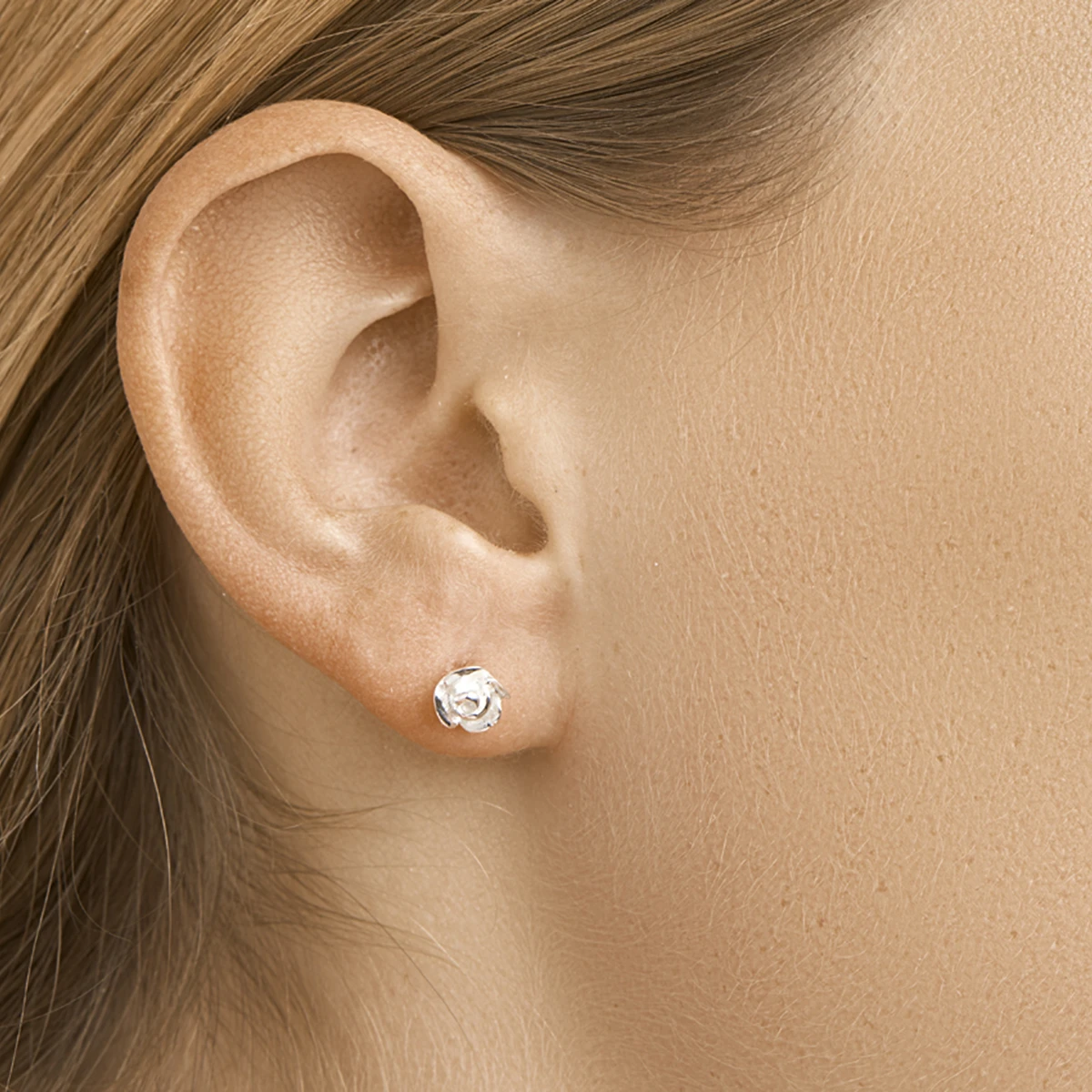 oorknoppen zilver wit