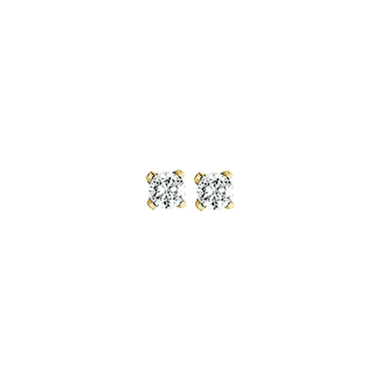oorknoppen zirkonia 14K geelgoud