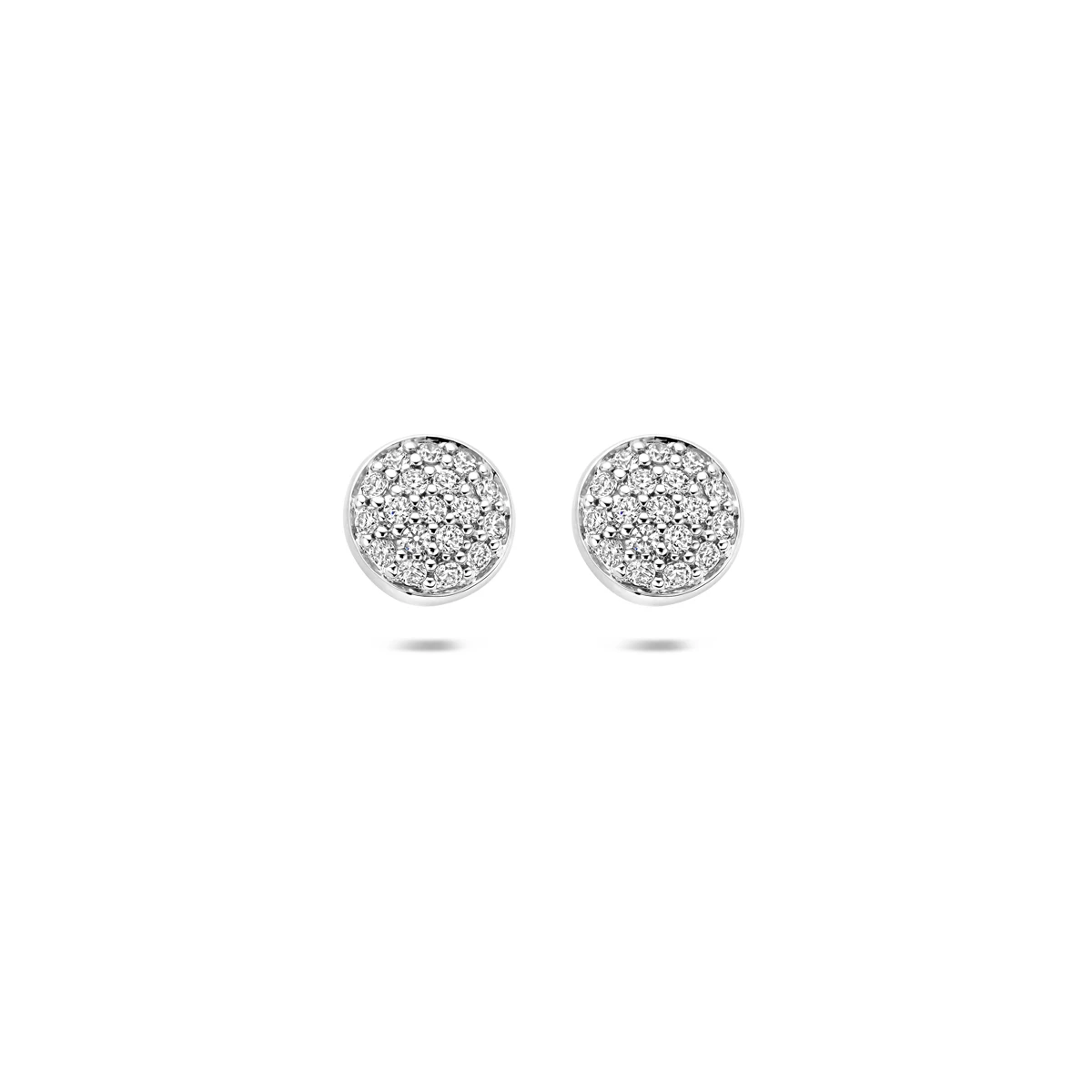 oorknoppen zirkonia 7,5 mm zilver gerhodineerd