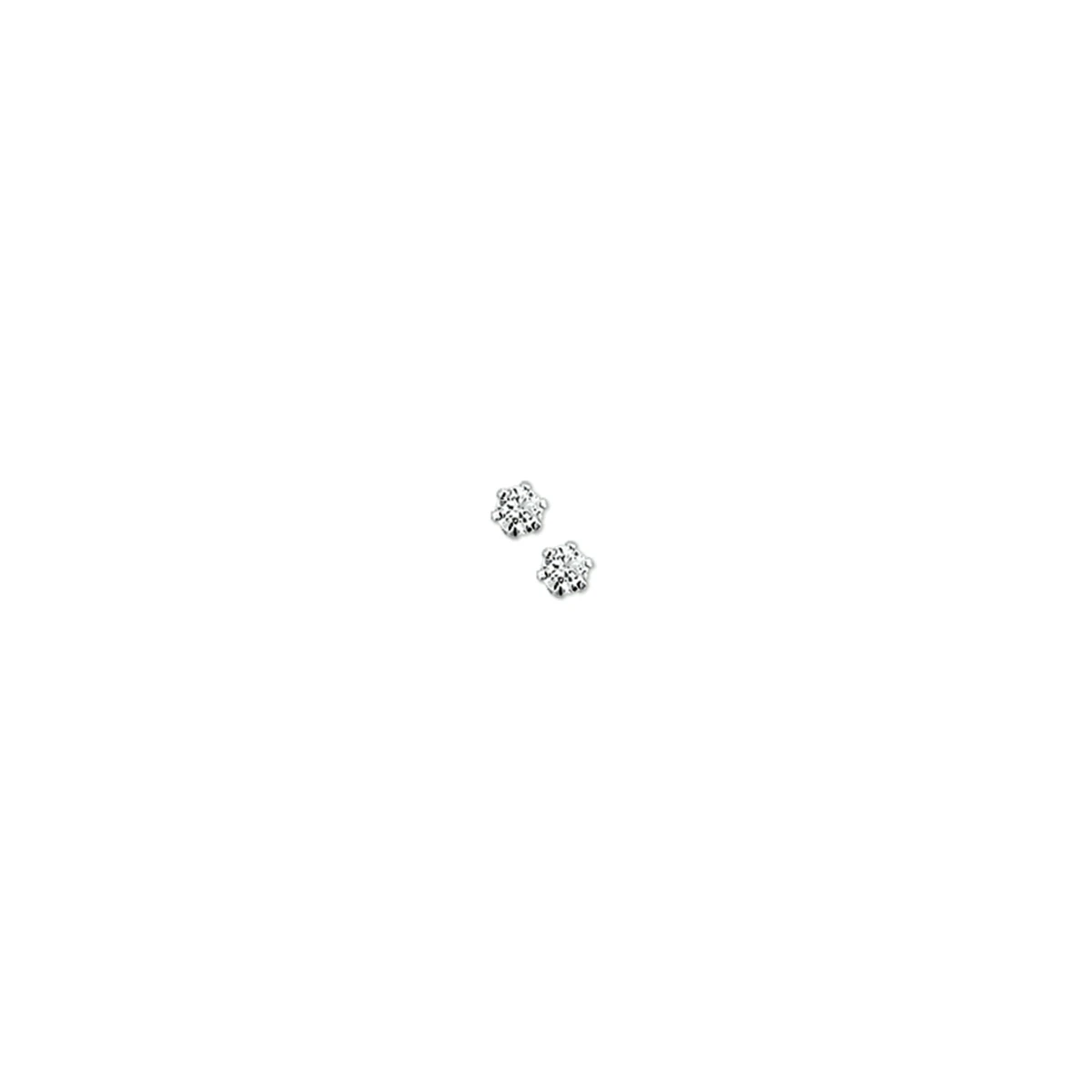 oorknoppen zirkonia zilver gerhodineerd