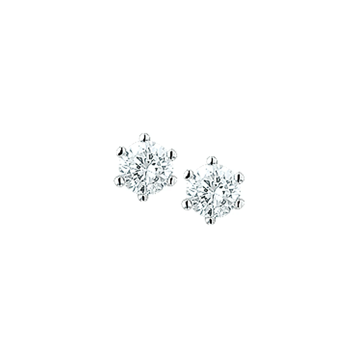 oorknoppen zirkonia zilver gerhodineerd