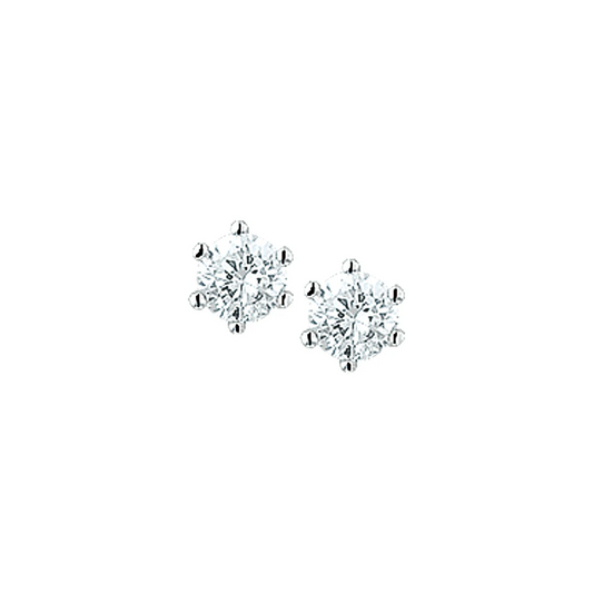 oorknoppen zirkonia zilver gerhodineerd