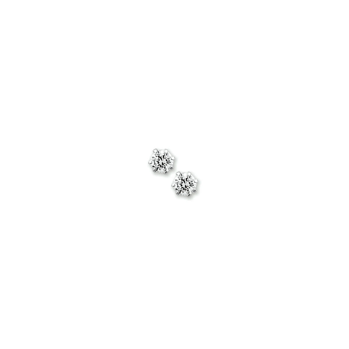 oorknoppen zirkonia zilver gerhodineerd