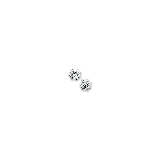 oorknoppen zirkonia zilver gerhodineerd