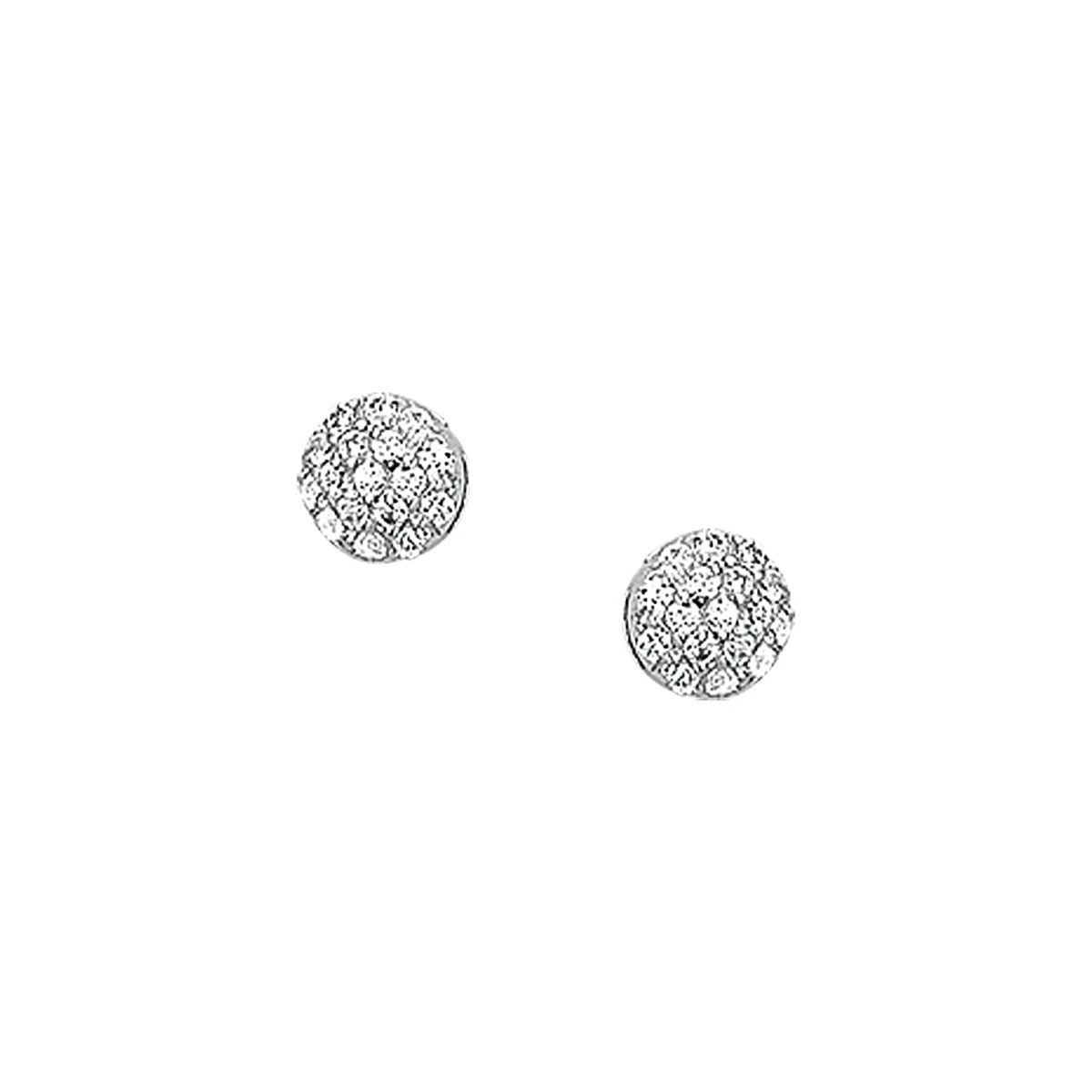 oorknoppen zirkonia zilver gerhodineerd