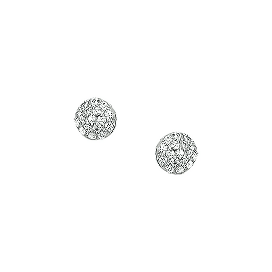 oorknoppen zirkonia zilver gerhodineerd