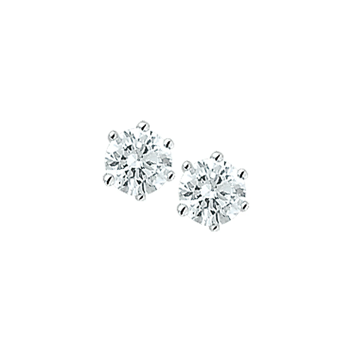 oorknoppen zirkonia zilver gerhodineerd