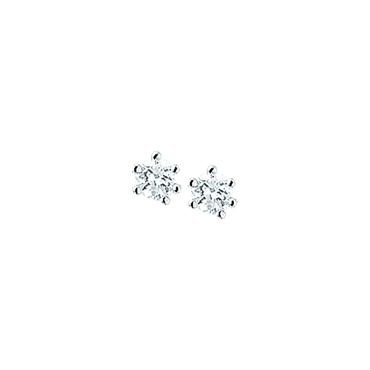 oorknoppen zirkonia zilver gerhodineerd