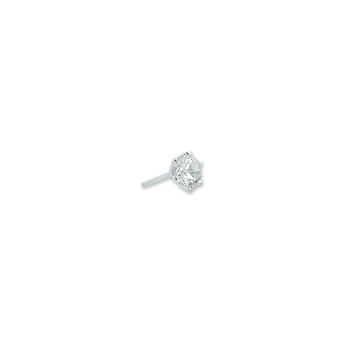 oorknoppen zirkonia zilver gerhodineerd