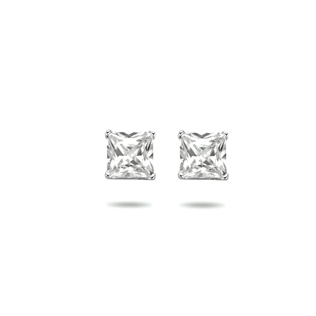 oorknoppen zirkonia zilver wit