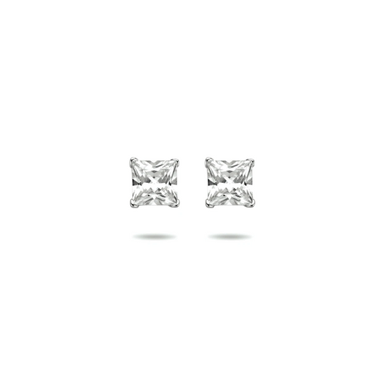 oorknoppen zirkonia zilver wit