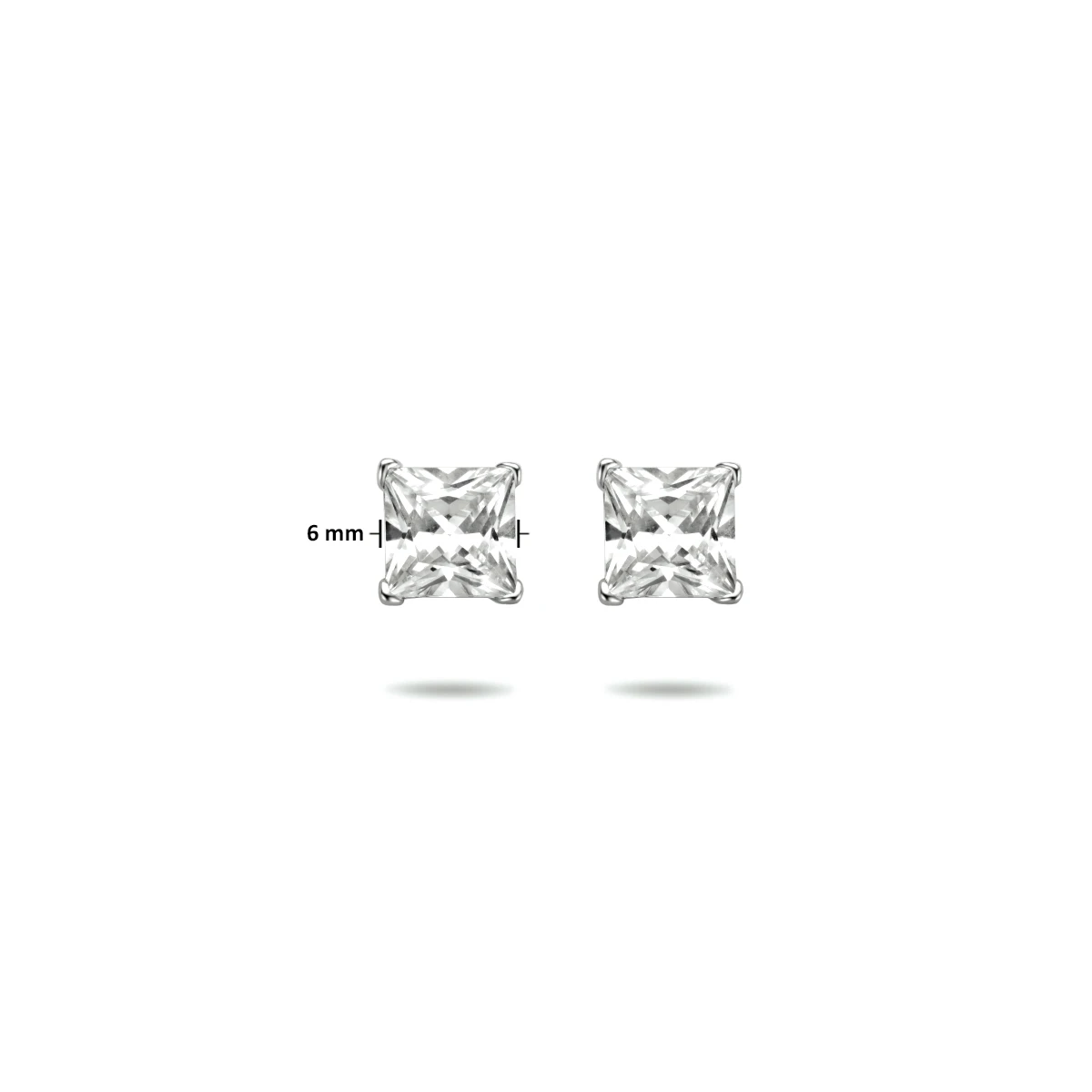 oorknoppen zirkonia zilver wit
