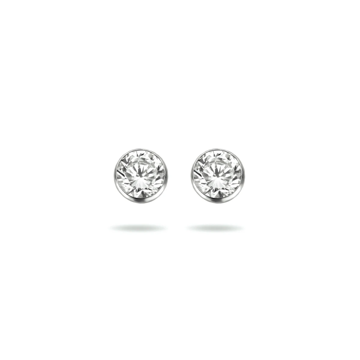 oorknoppen zirkonia zilver wit