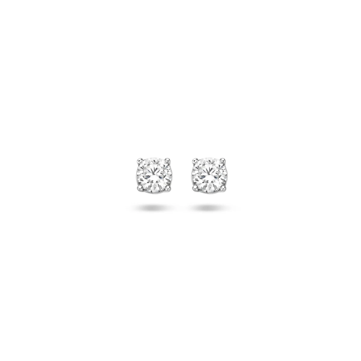 oorknoppen zirkonia zilver wit