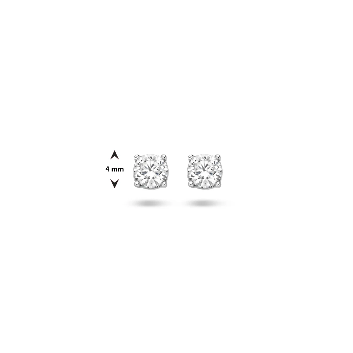 oorknoppen zirkonia zilver wit
