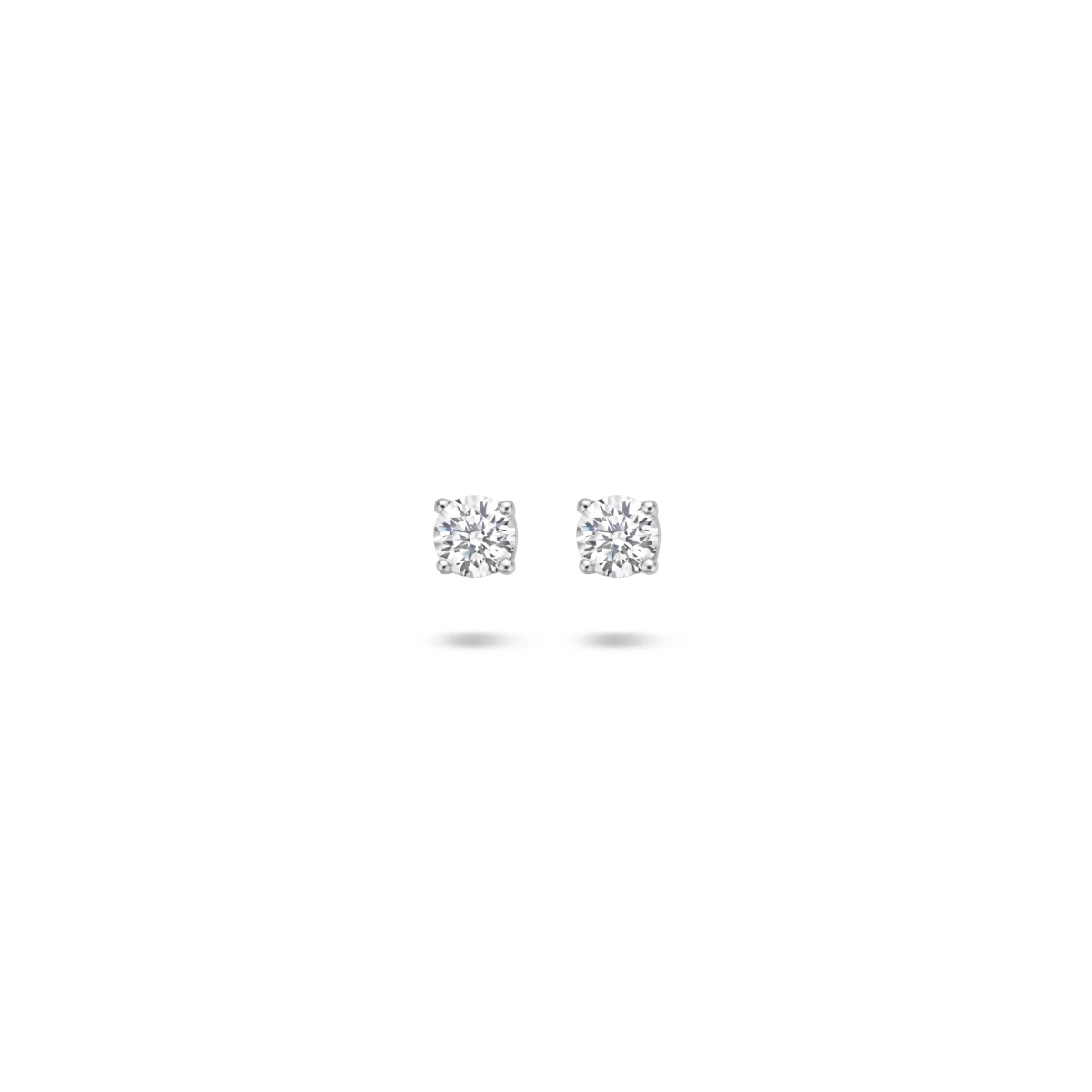 oorknoppen zirkonia zilver wit