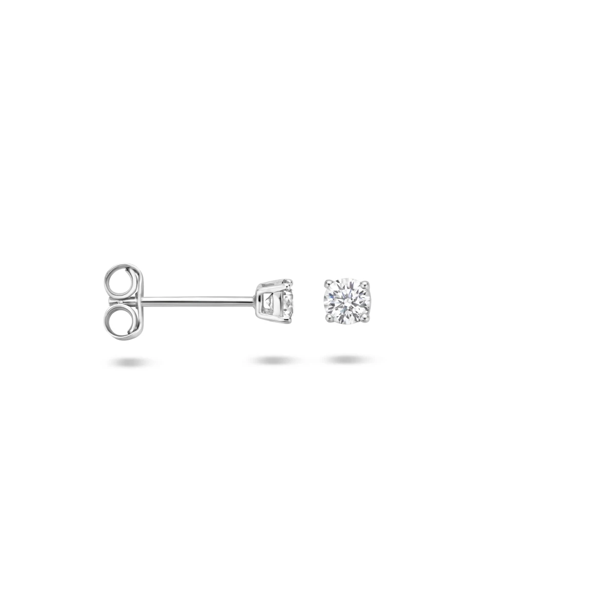 oorknoppen zirkonia zilver wit