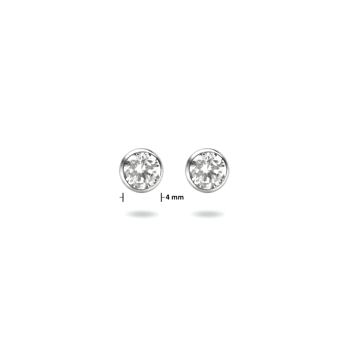 oorknoppen zirkonia zilver wit