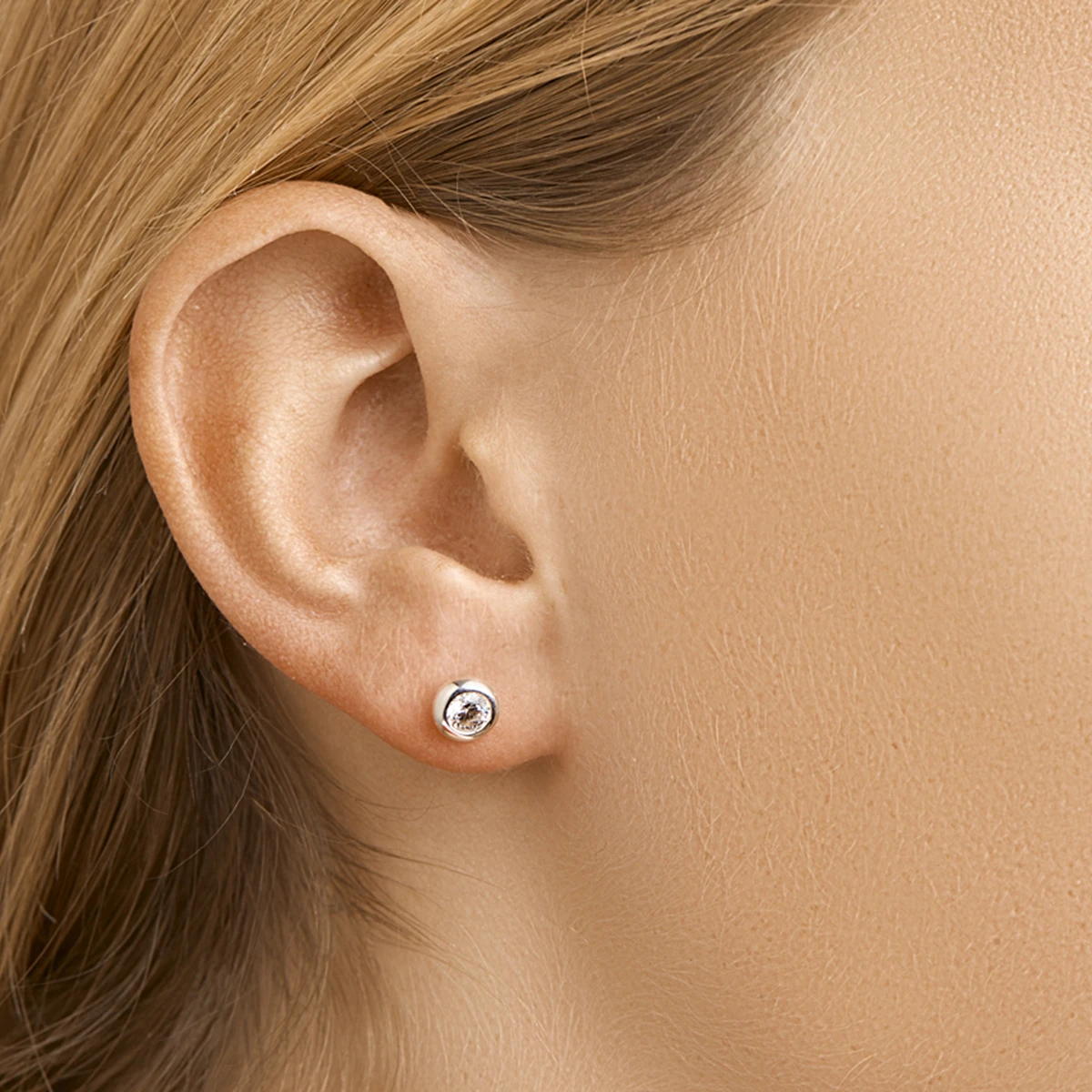 oorknoppen zirkonia zilver wit