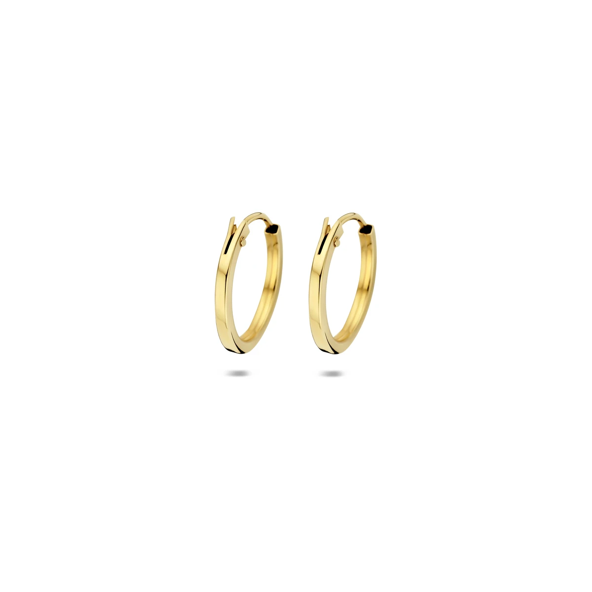oorringen 1,1 mm vierkant 14K geelgoud