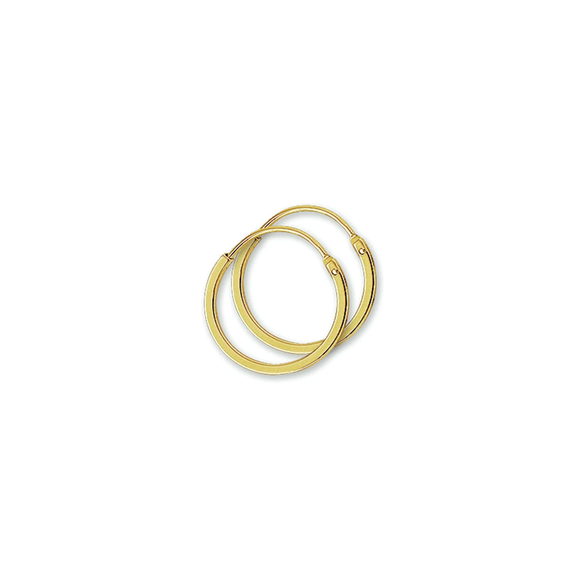 oorringen 1,1 mm vierkant 14K geelgoud