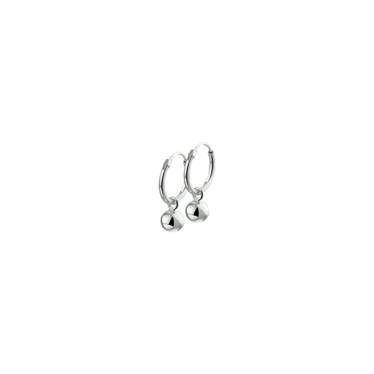 oorringen 12 mm zilver gerhodineerd