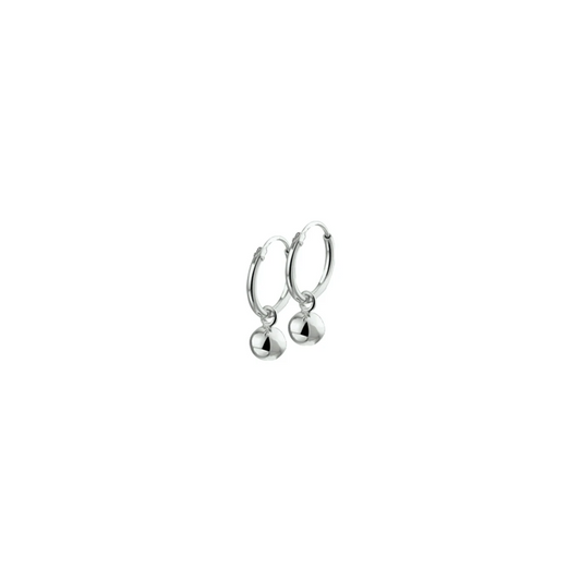 oorringen 12 mm zilver gerhodineerd