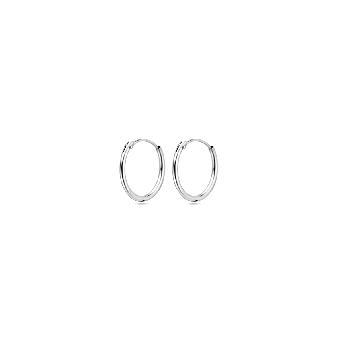 oorringen 1,3 mm ronde buis zilver gerhodineerd