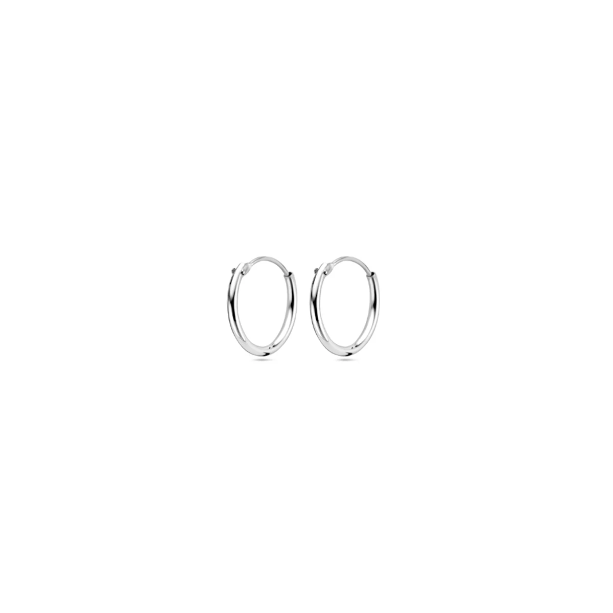 oorringen 1,3 mm ronde buis zilver gerhodineerd