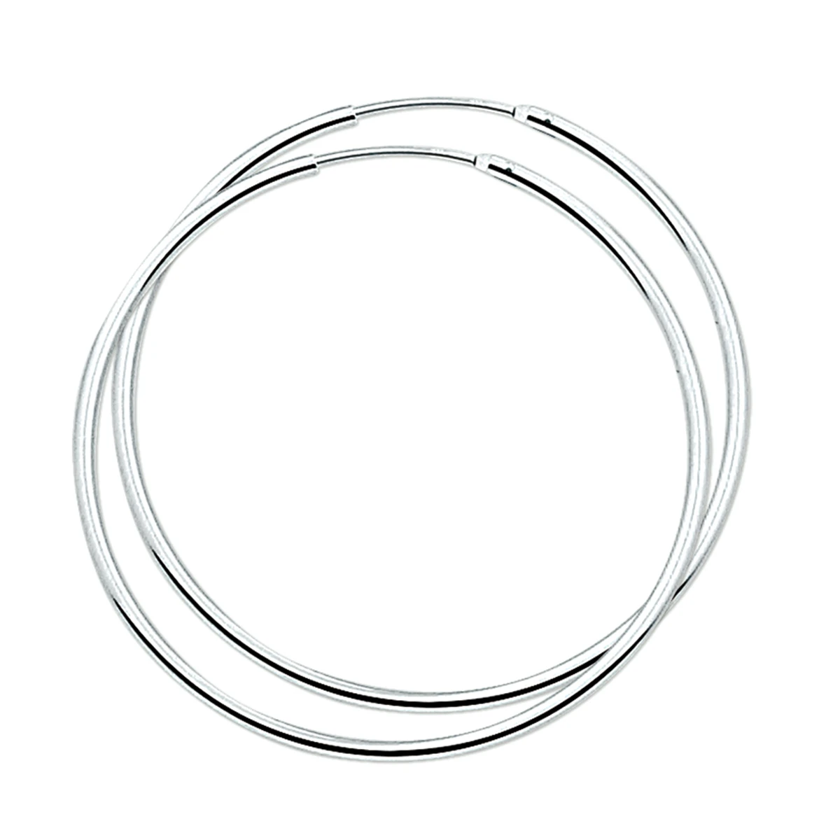 oorringen 1,5 mm ronde buis zilver gerhodineerd