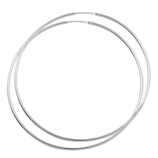 oorringen 1,5 mm ronde buis zilver gerhodineerd